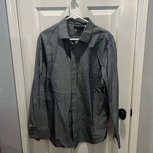 Banana Republic Non-Iron Slim Fit Dress Shirt XL Grey